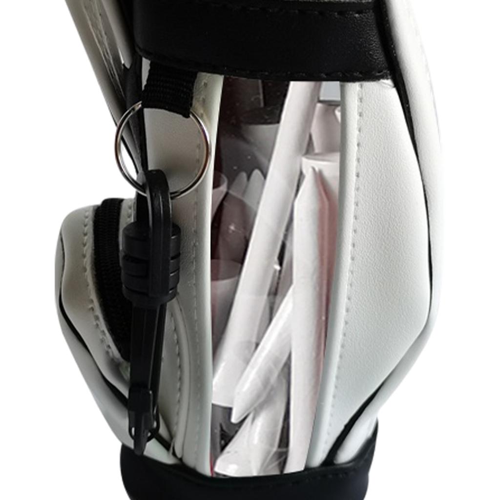 Golf Balls Bag PU Leather Universal for Men Sport Sports Gym Drawstring Bags White 50PcsBall Nail