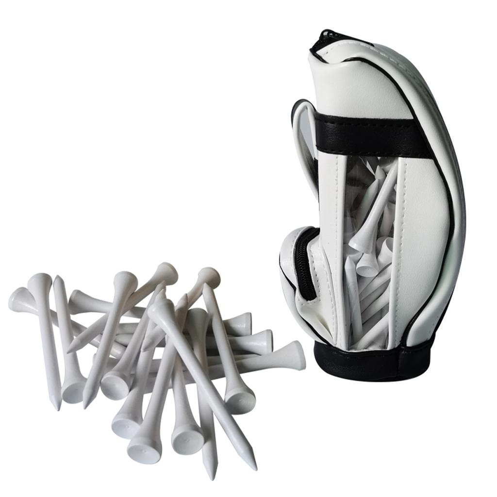 Golf Balls Bag PU Leather Universal for Men Sport Sports Gym Drawstring Bags White 50PcsBall Nail