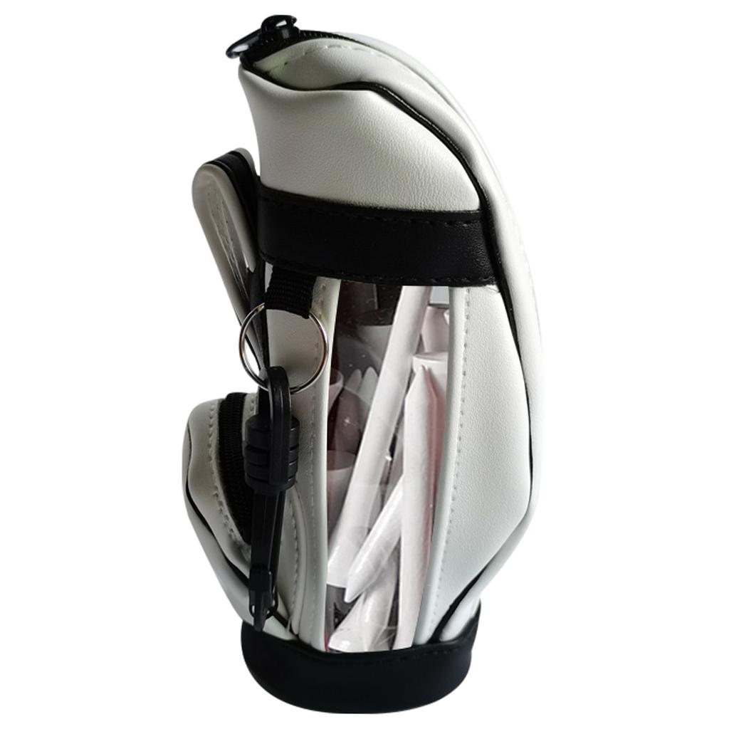 Golf Balls Bag PU Leather Universal for Men Sport Sports Gym Drawstring Bags White 50PcsBall Nail