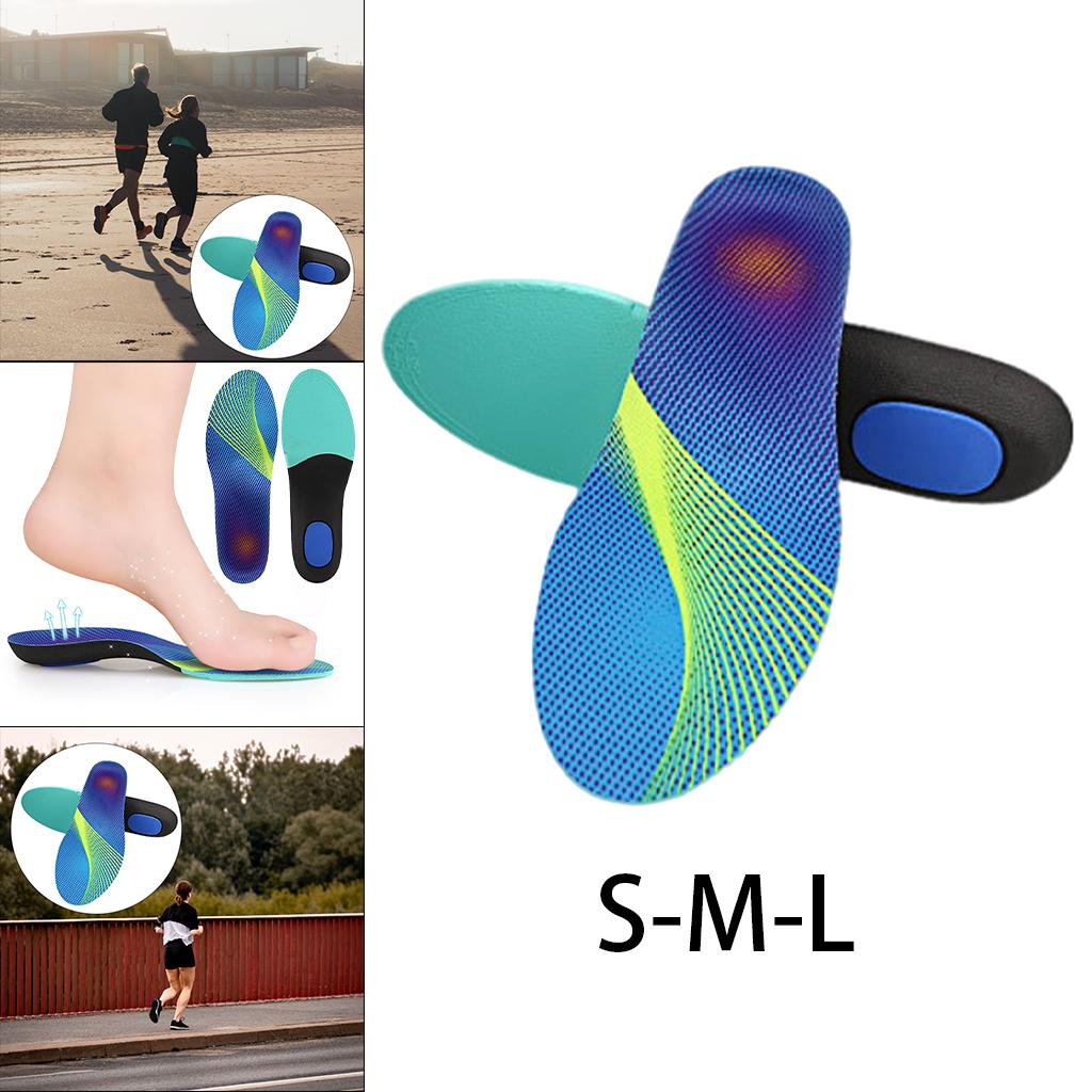 Orthotic Insoles Arch Support Cushioned for Flat Feet Foot Soreness Unisex S