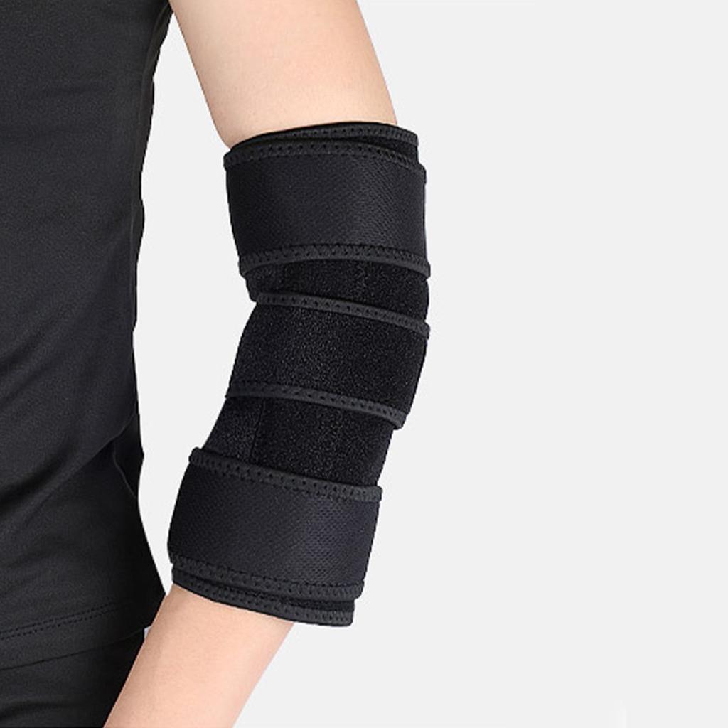 Elbow Pads Protector with Aluminum Splint for Cycling Softball Black