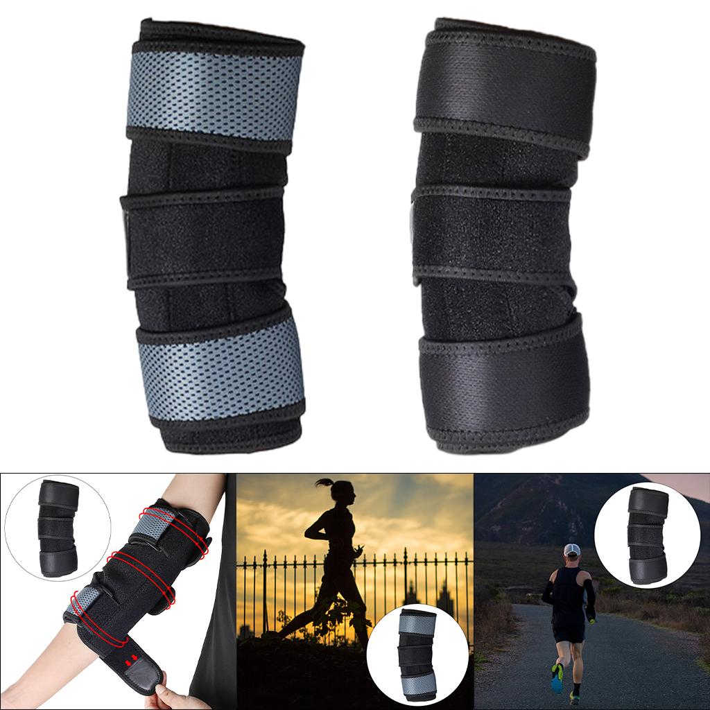 Elbow Pads Protector with Aluminum Splint for Cycling Softball Black