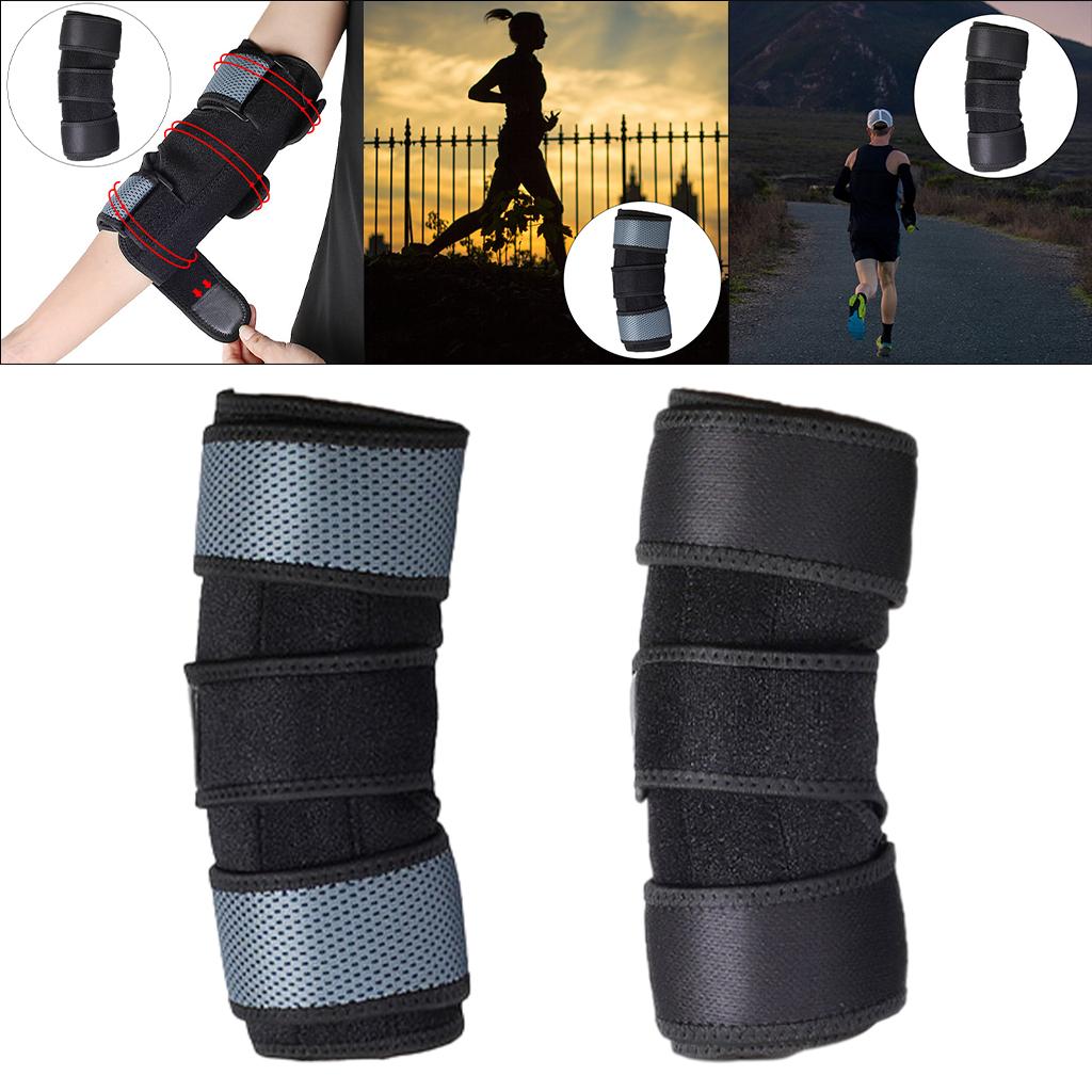 Elbow Pads Protector with Aluminum Splint for Cycling Softball Black