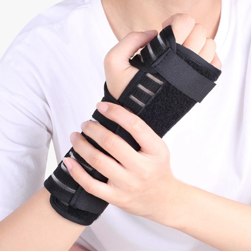 Night Sleep Splint Wrist Brace Support Breathable Medium Black Left