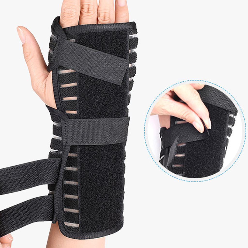 Night Sleep Splint Wrist Brace Support Breathable Medium Black Left