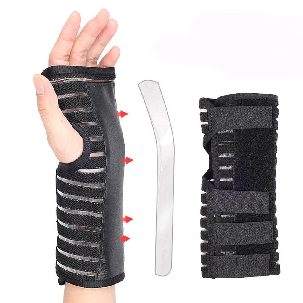 Night Sleep Splint Wrist Brace Support Breathable Large Black Right