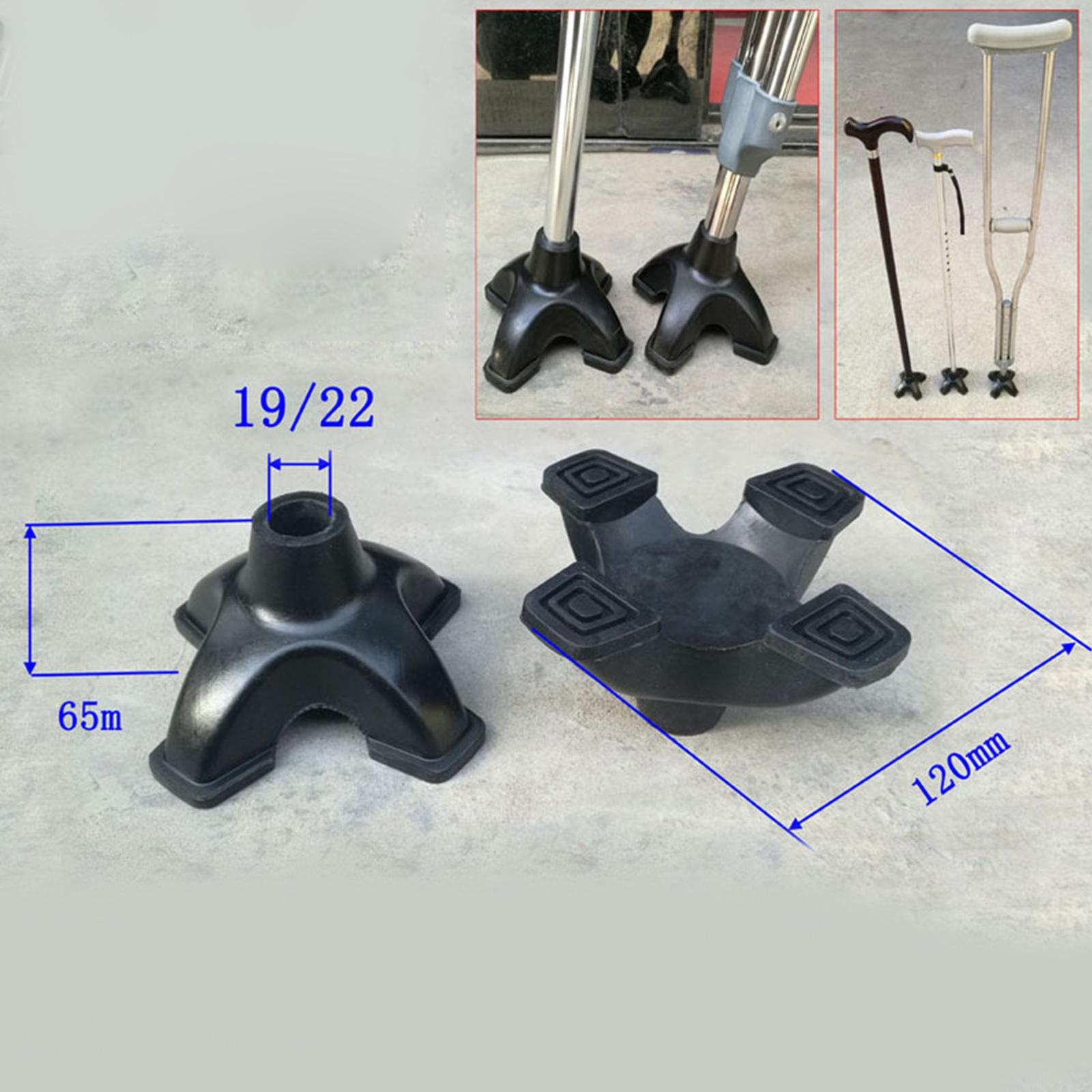 Non-Slip Cane Tip Self Standing Protector Cushion Device for Walking Stick 19mm Caliber