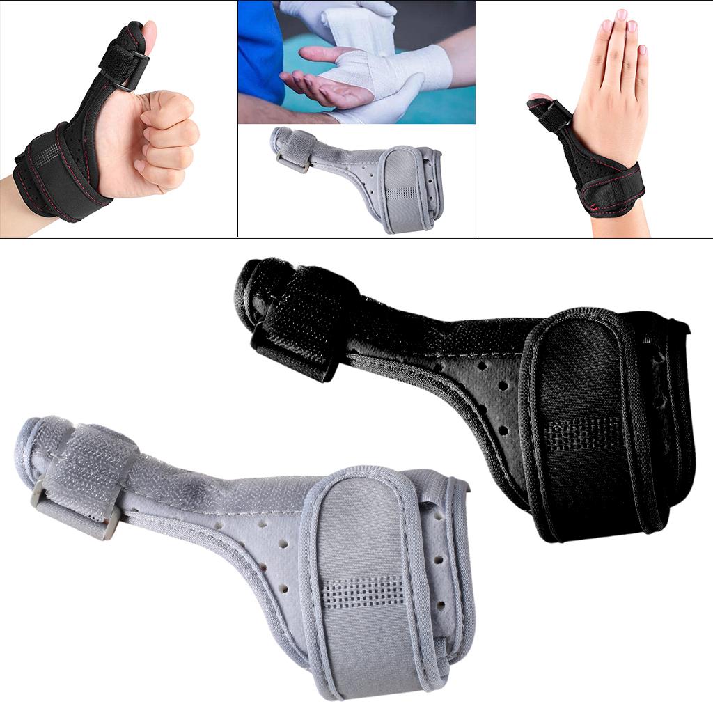 Thumb Stabilizer Universial Holder for Knuckle Sprains Left Right Hand Gray