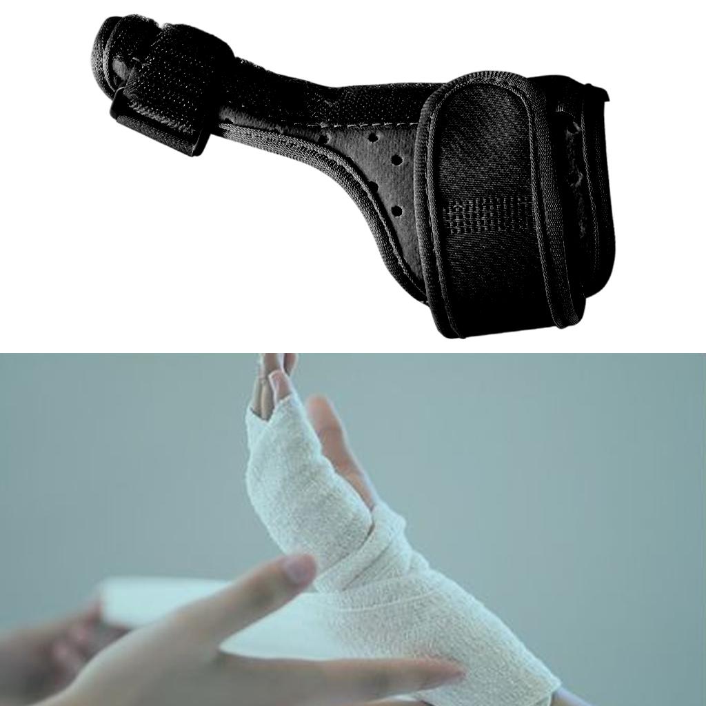 Thumb Stabilizer Universial Holder for Knuckle Sprains Left Right Hand Black