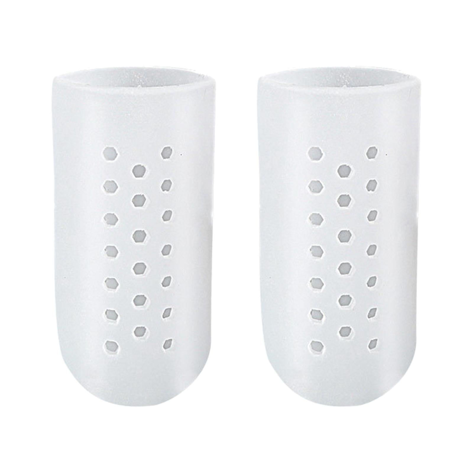 20Pcs Big Toe Caps Holes Protection Cover for Calluses Corns S White
