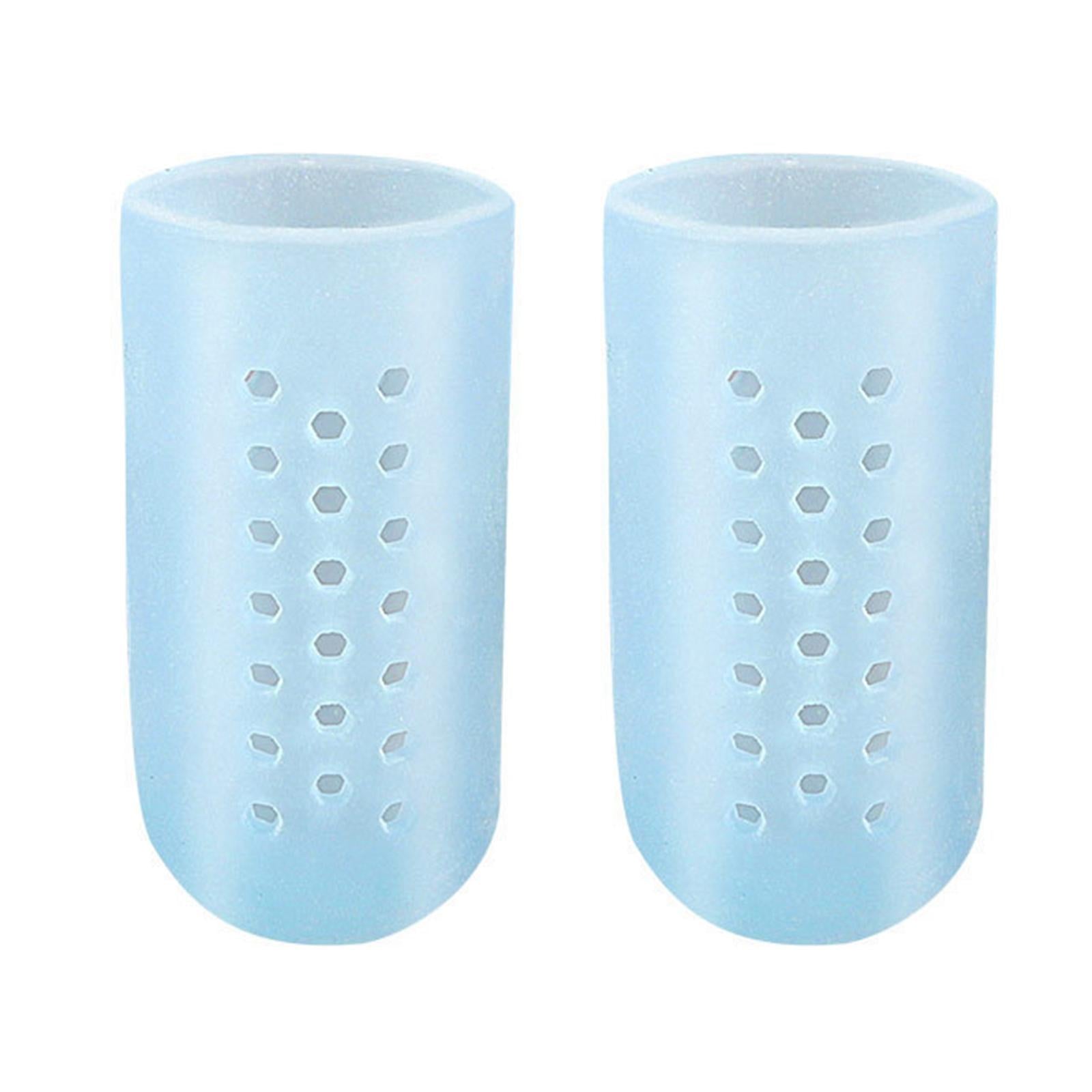 20Pcs Big Toe Caps Holes Protection Cover for Calluses Corns S Blue