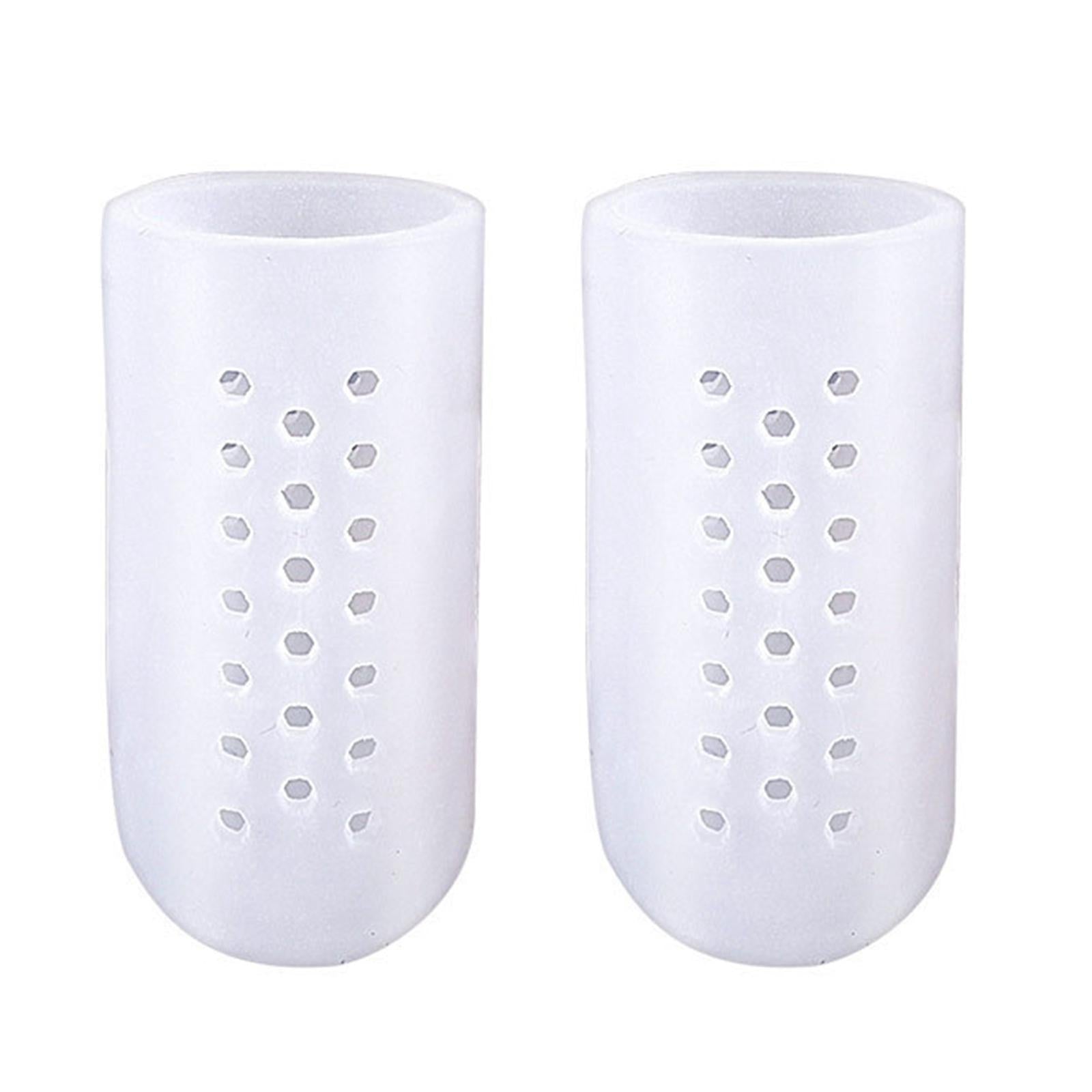 20Pcs Big Toe Caps Holes Protection Cover for Calluses Corns L Transparent