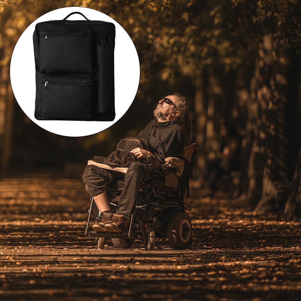 Wheelchair Storage Bag Waterproof Side Organizer for Women Elderly Disabled