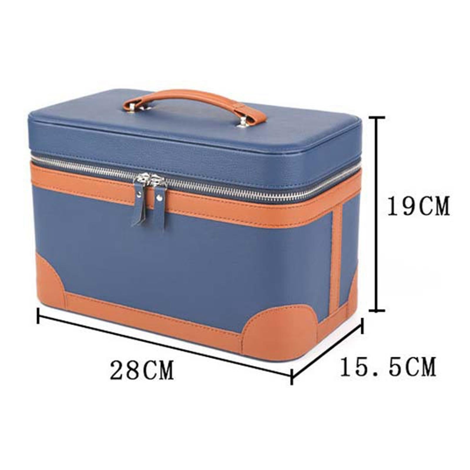 Essential Oil Storage Case Double Layer Portable Home Use Carrying Bag Blue