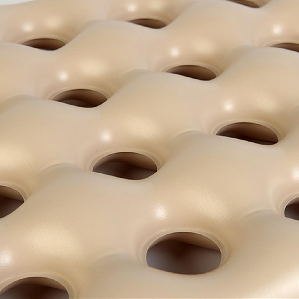 Inflatable Cushion 16 Hole Comfortably for Office Car Adult Beige