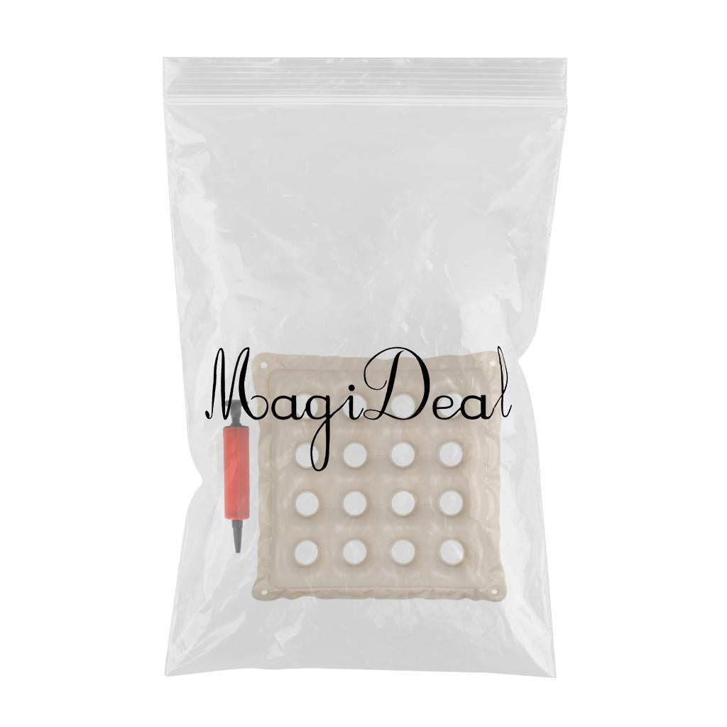 Inflatable Cushion 16 Hole Comfortably for Office Car Adult Beige