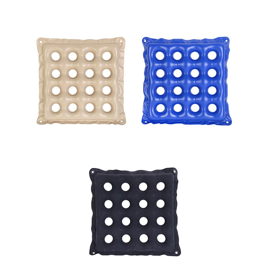 Inflatable Cushion 16 Hole Comfortably for Office Car Adult blue