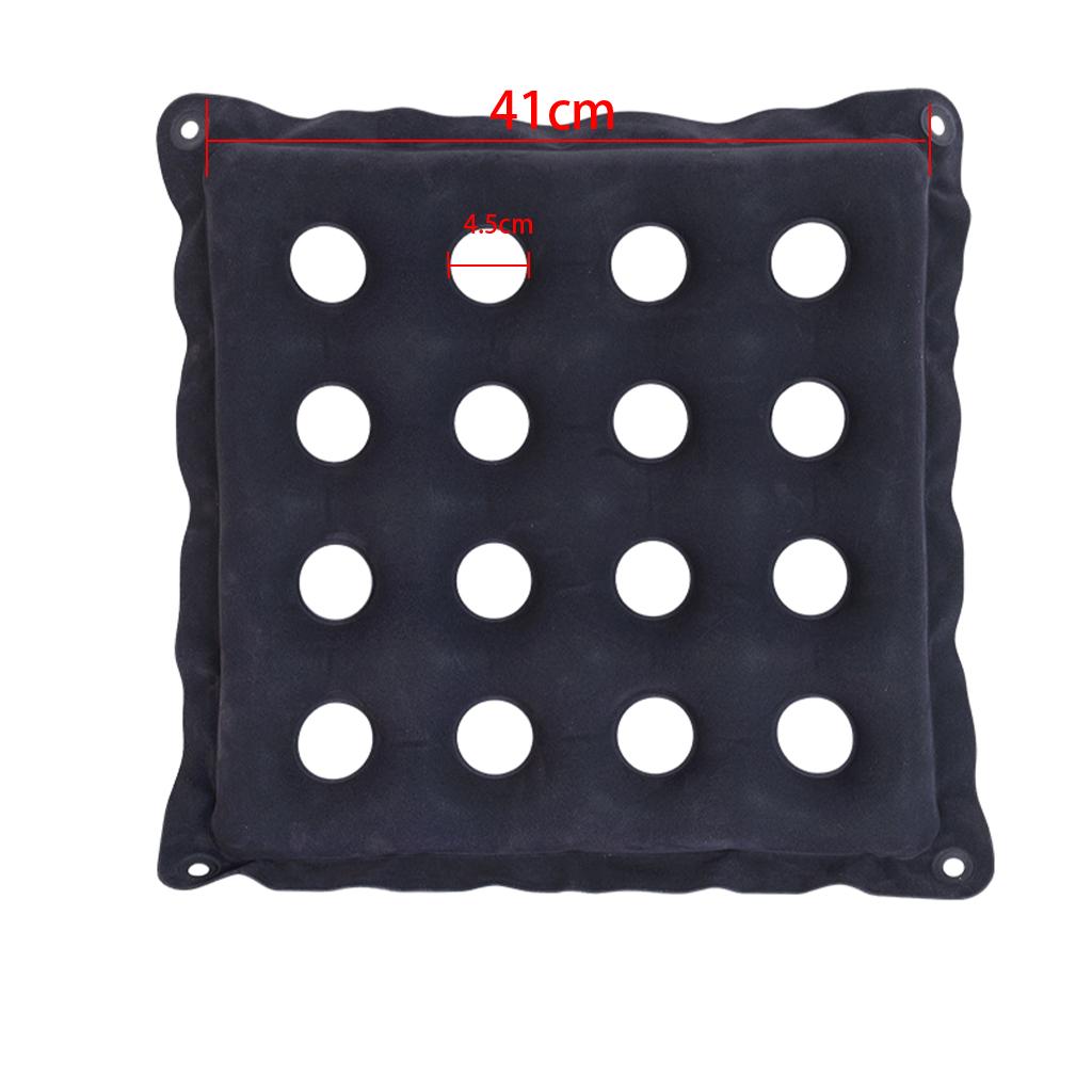 Inflatable Cushion 16 Hole Comfortably for Office Car Adult Flocking blue