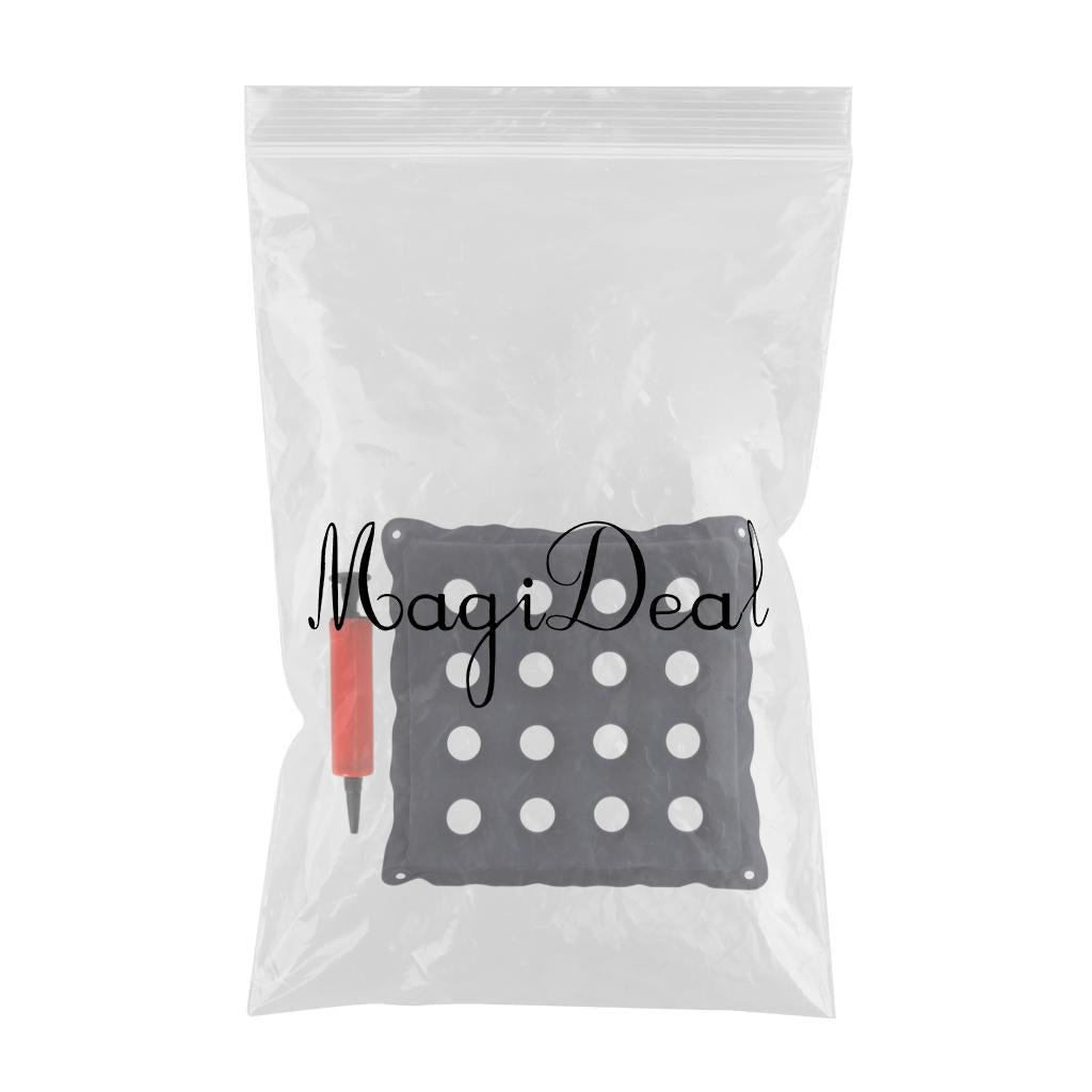 Inflatable Cushion 16 Hole Comfortably for Office Car Adult Flocking blue