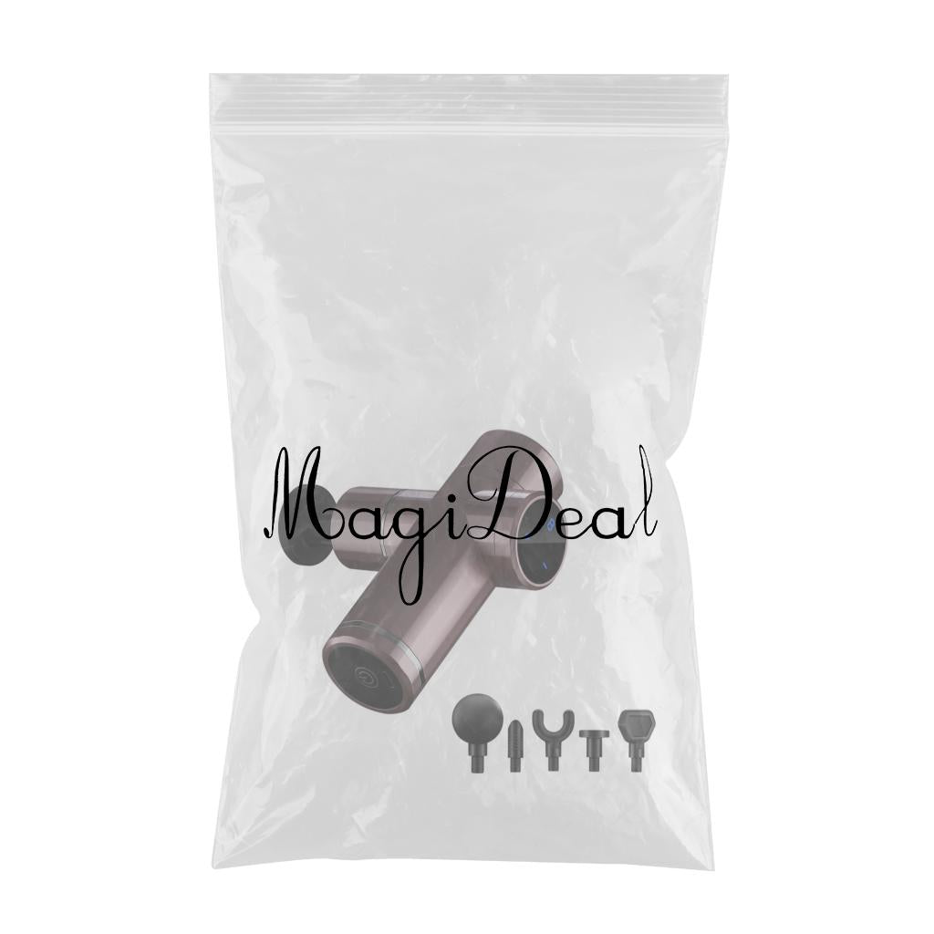 Mini Handheld Massage Gun 5 Heads Electric for Muscle Pain Relieving Pink