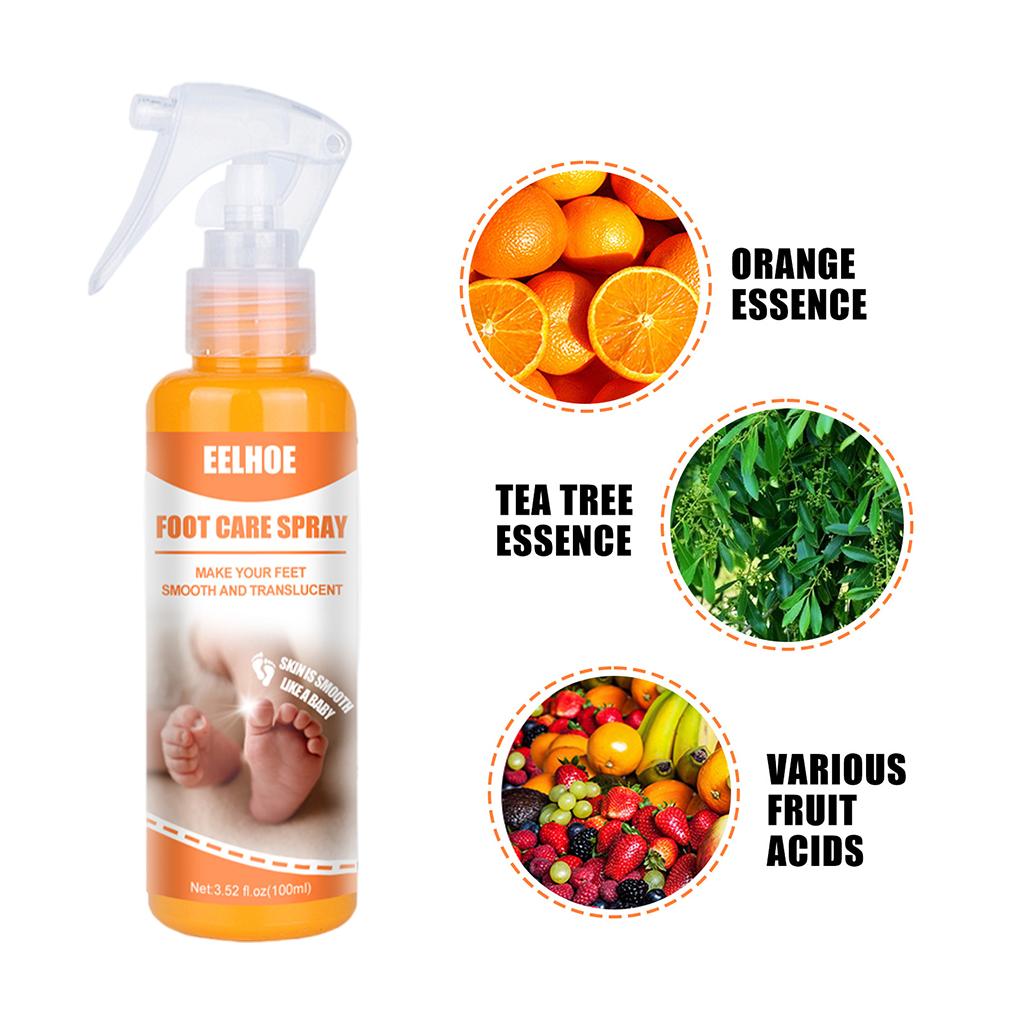 Foot Peeling Spray Feet Hard Skin Remover Hydrating Moisturzing 100ml