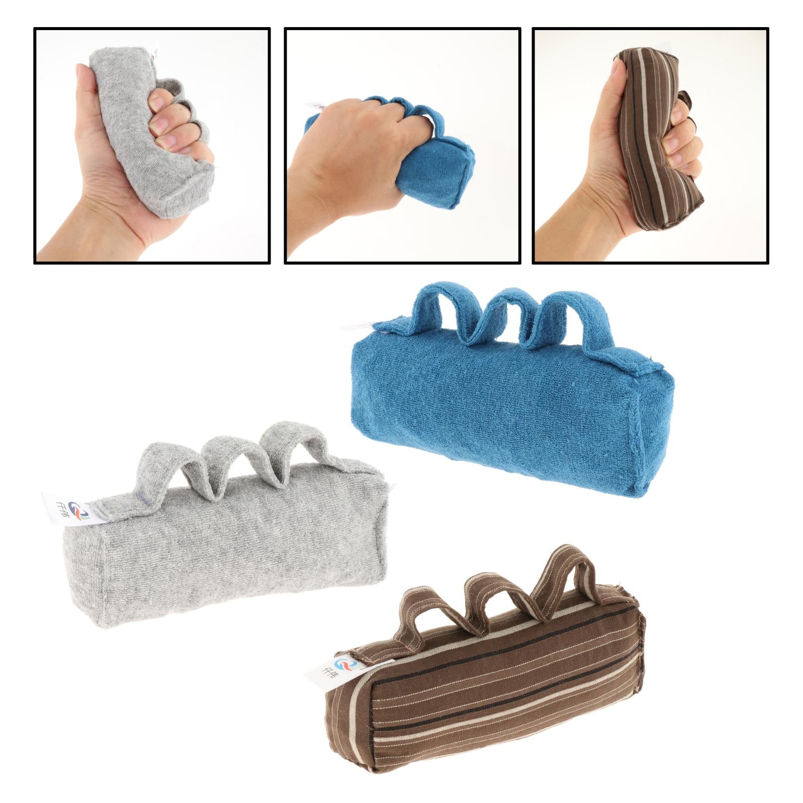 Finger Contracture Cushion Pad Splitter for Hemiplegia Training Stroke Gray