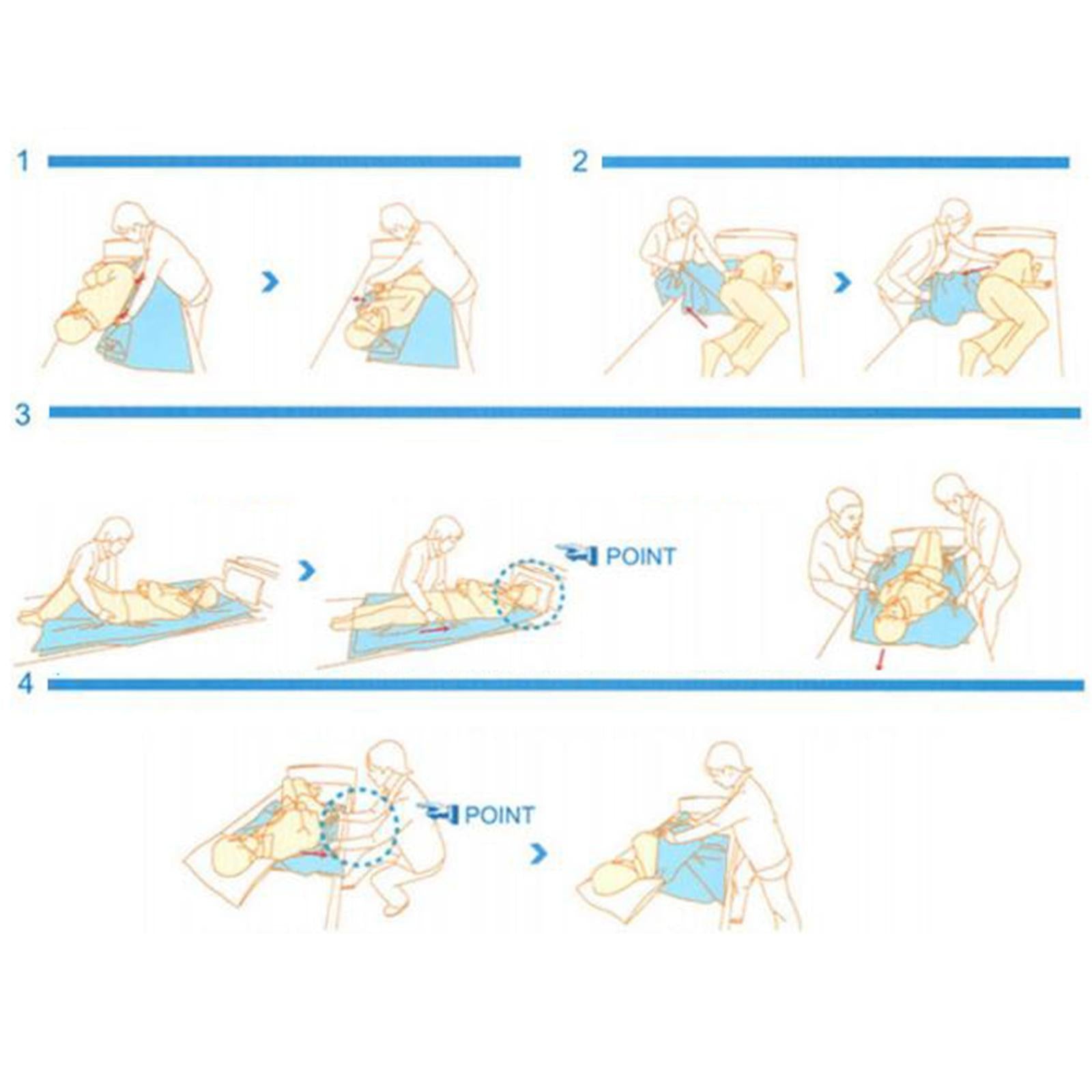 Tubular Slide Sheet Assist Moving Elderly for Bed Transfers Nursing 95x75cm