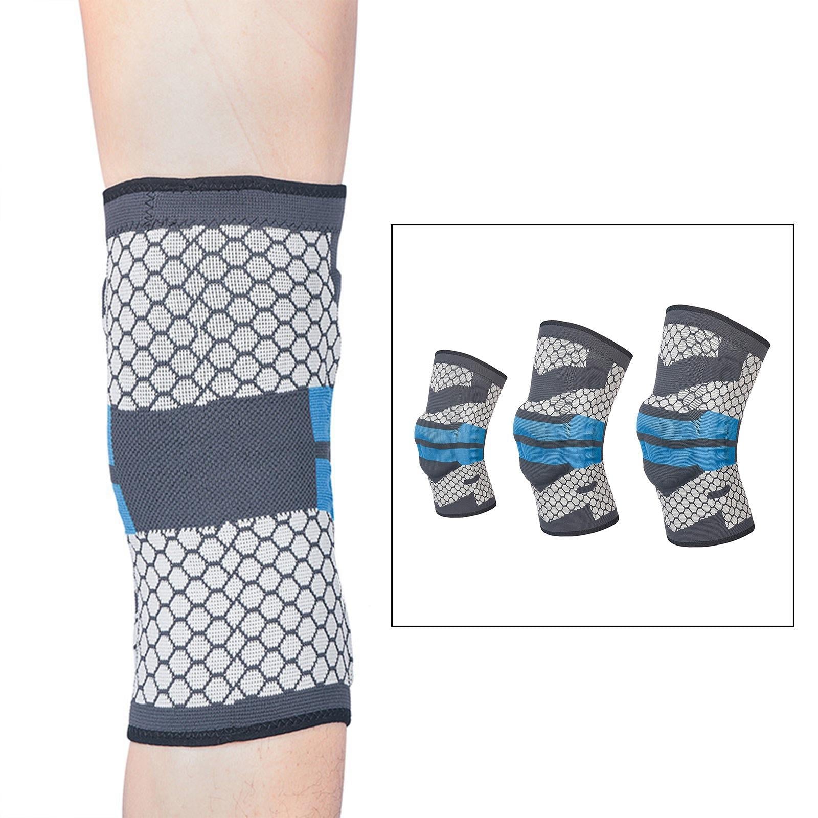 Knee Pads Keep Warm Blue Comfort Soft Inner for Running Adults 13.8-16.1inch