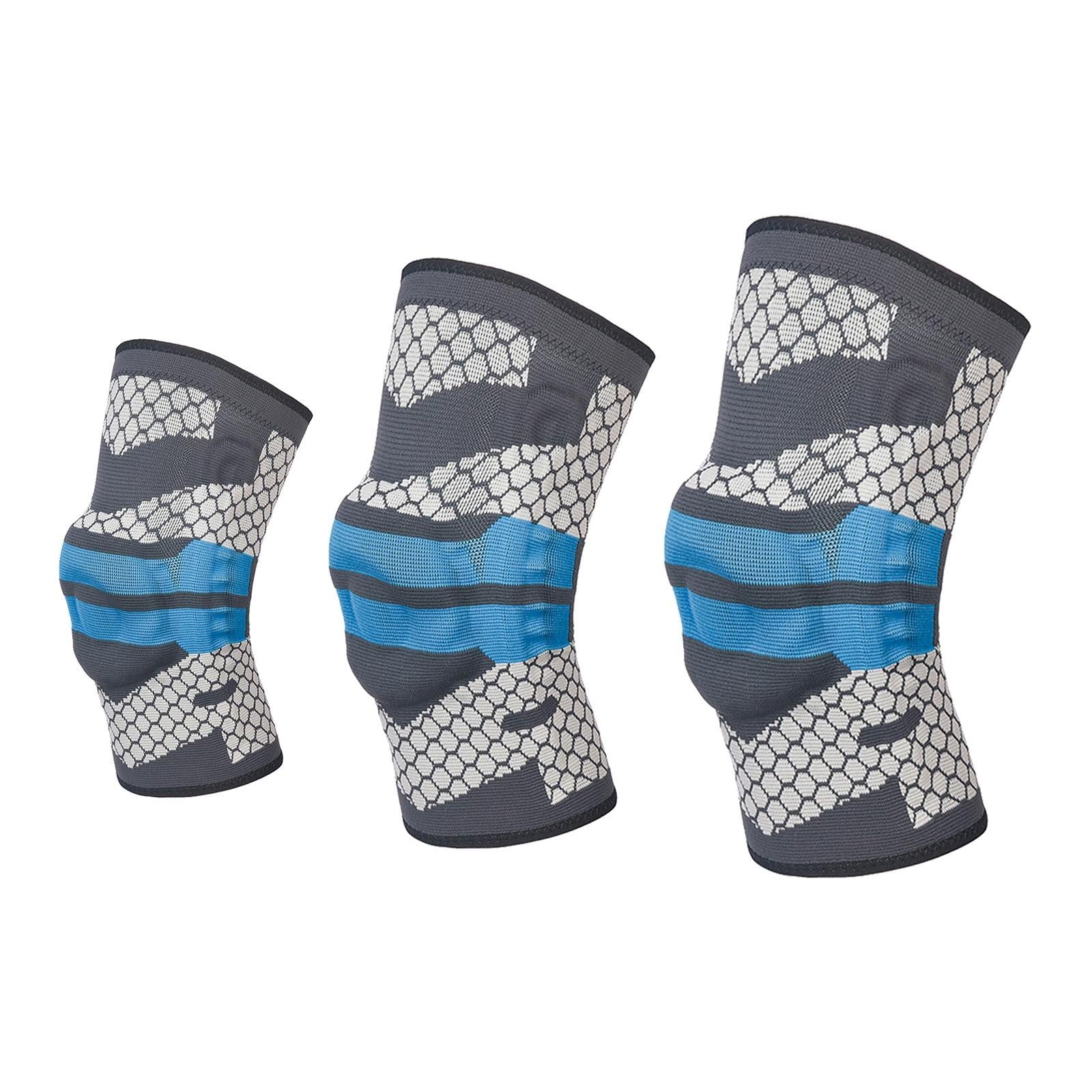 Knee Pads Keep Warm Blue Comfort Soft Inner for Running Adults 13.8-16.1inch