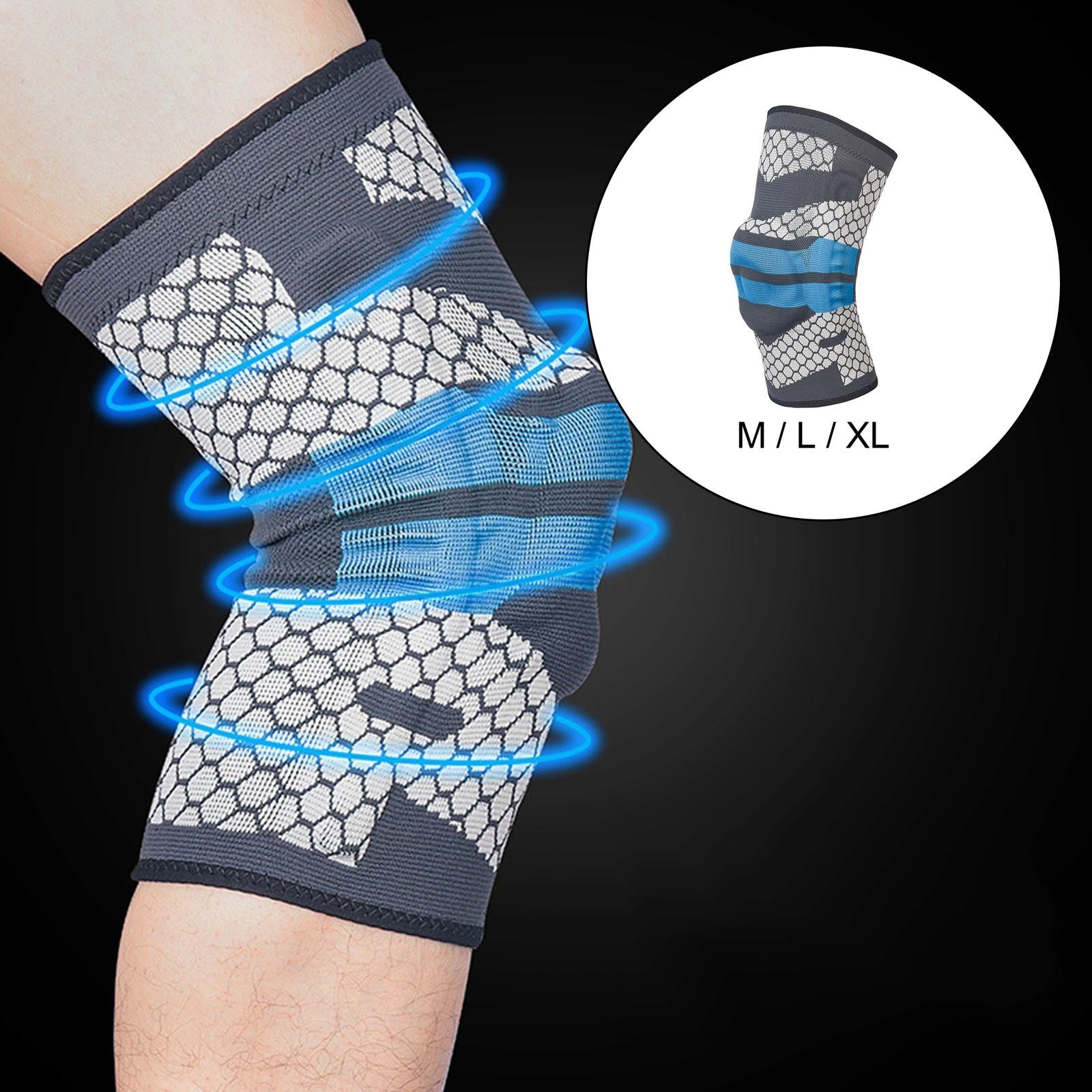Knee Pads Keep Warm Blue Comfort Soft Inner for Running Adults 13.8-16.1inch
