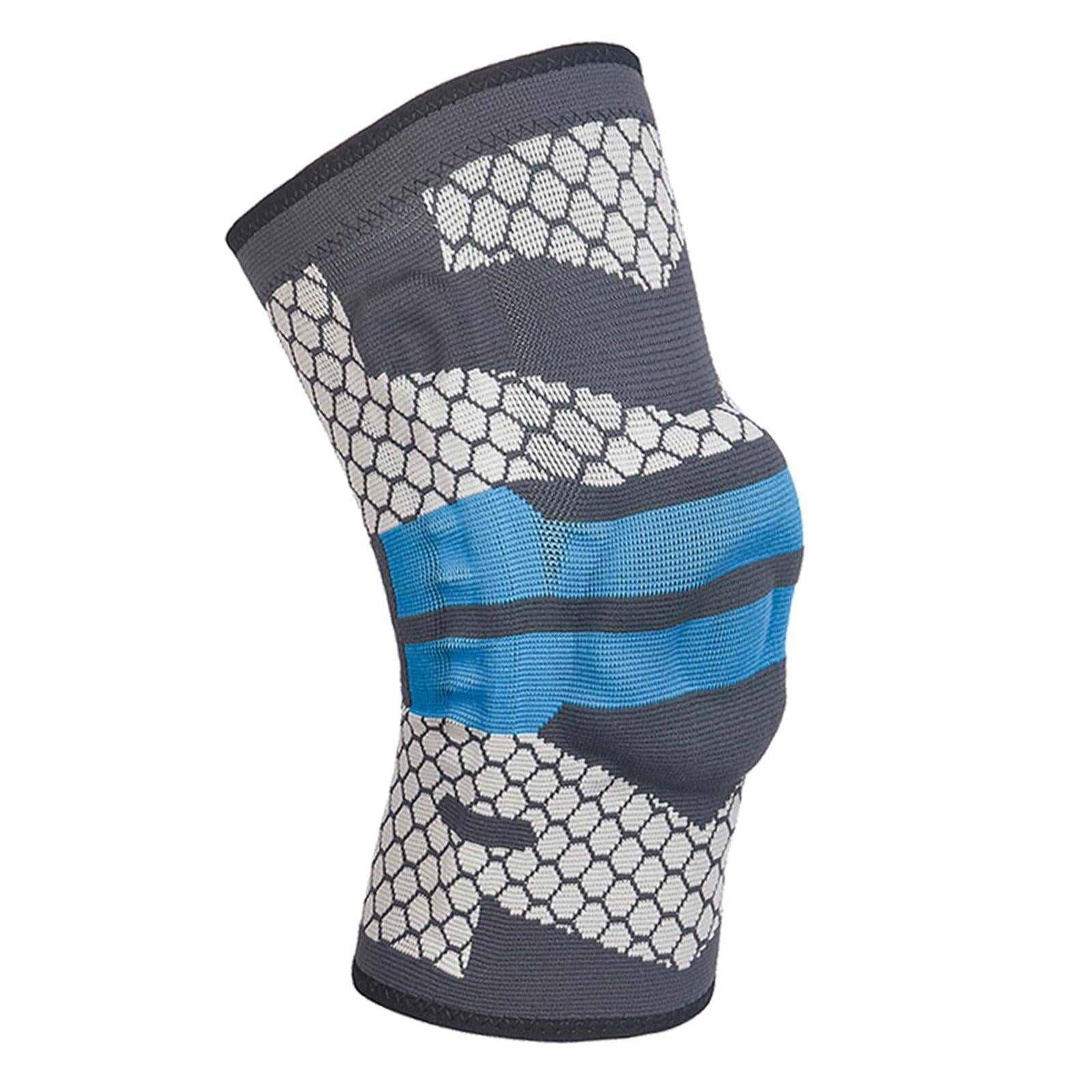 Knee Pads Keep Warm Blue Comfort Soft Inner for Running Adults 16.5-18.5inch