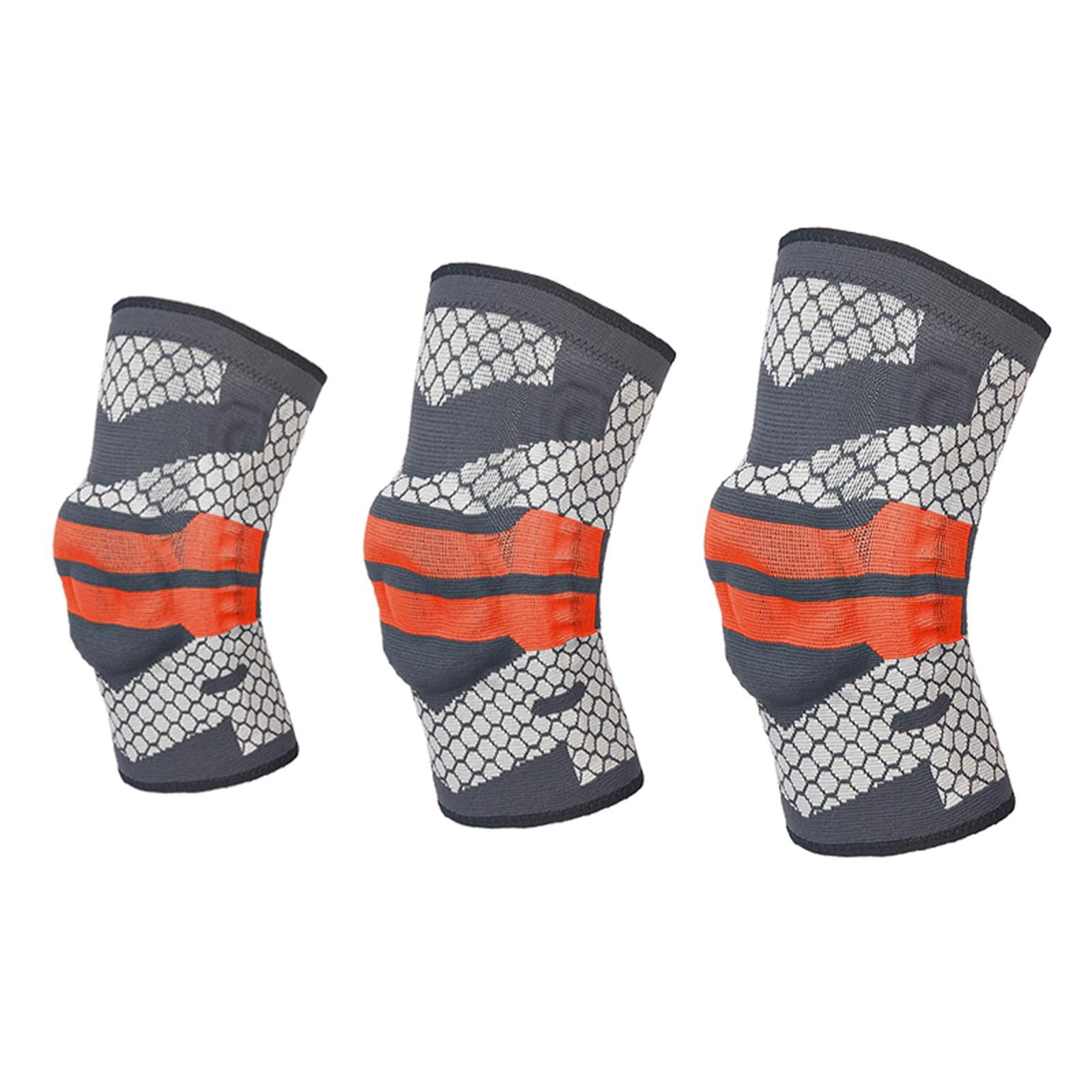 Knee Brace Patella Silicone Gel Pads for Running Volleyball Men Women M