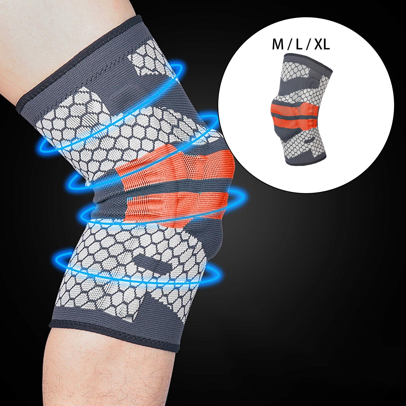 Knee Brace Patella Silicone Gel Pads for Running Volleyball Men Women M