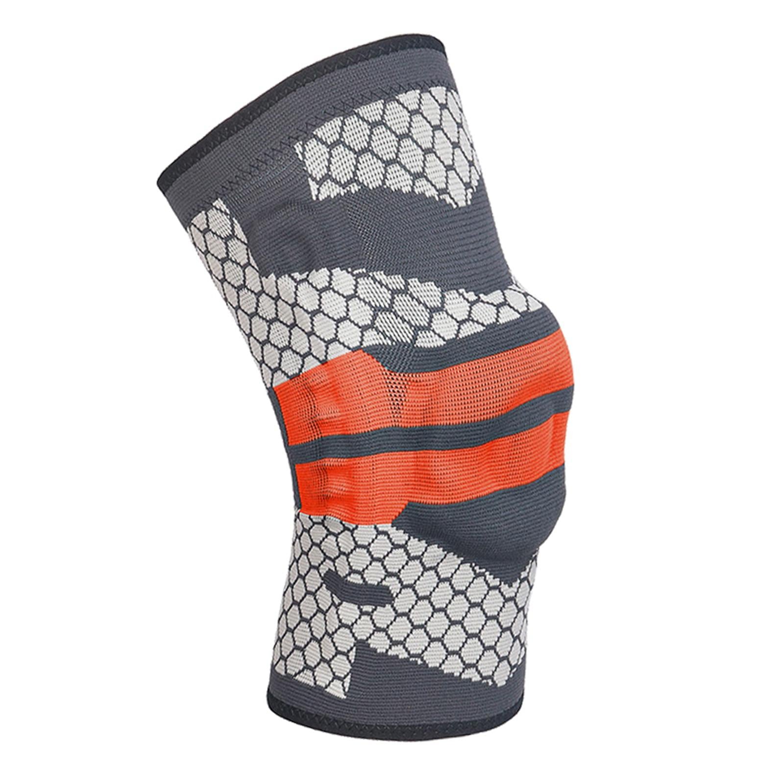 Knee Brace Patella Silicone Gel Pads for Running Volleyball Men Women L