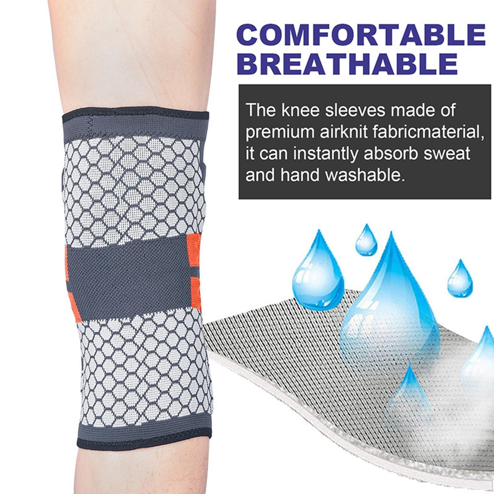 Knee Brace Patella Silicone Gel Pads for Running Volleyball Men Women XL
