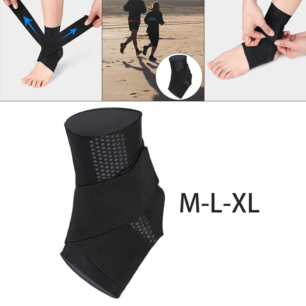 Ankle Brace Compression Sleeve Breathable for Plantar Fasciitis Men Women M