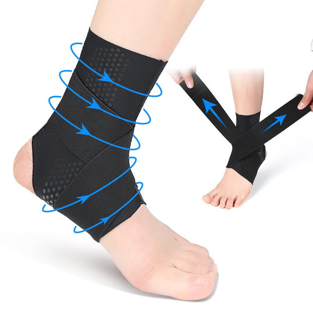 Ankle Brace Compression Sleeve Breathable for Plantar Fasciitis Men Women L