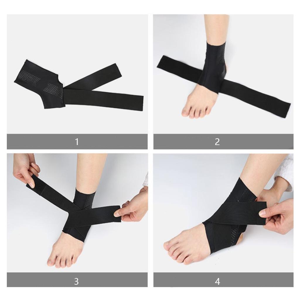 Ankle Brace Compression Sleeve Breathable for Plantar Fasciitis Men Women XL