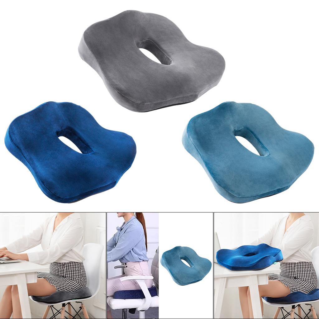 Memory Foam Seat Cushion Detachable Breathable for Office Chairs Navy