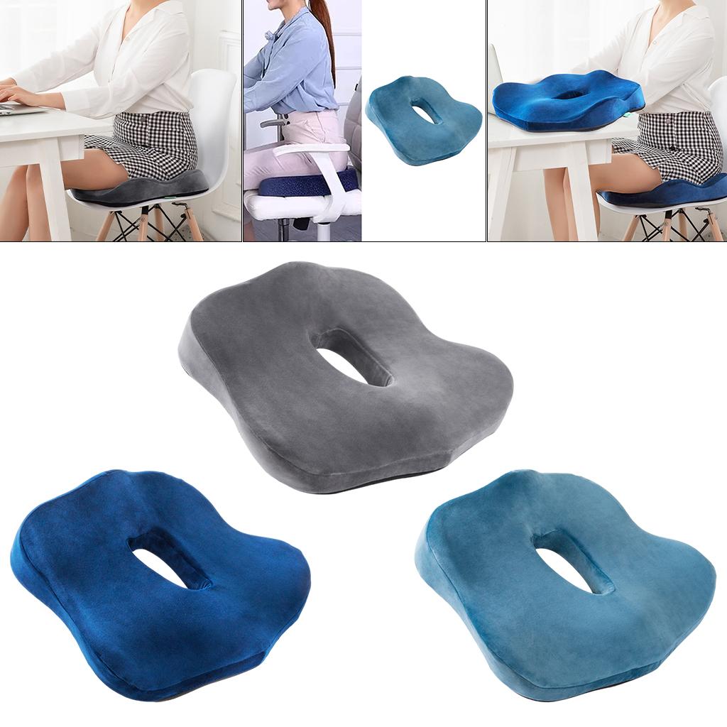 Memory Foam Seat Cushion Detachable Breathable for Office Chairs Navy