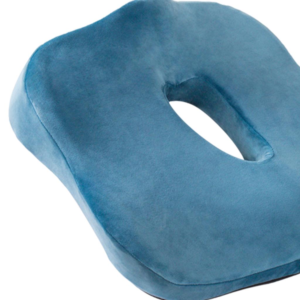 Memory Foam Seat Cushion Detachable Breathable for Office Chairs Lake Blue