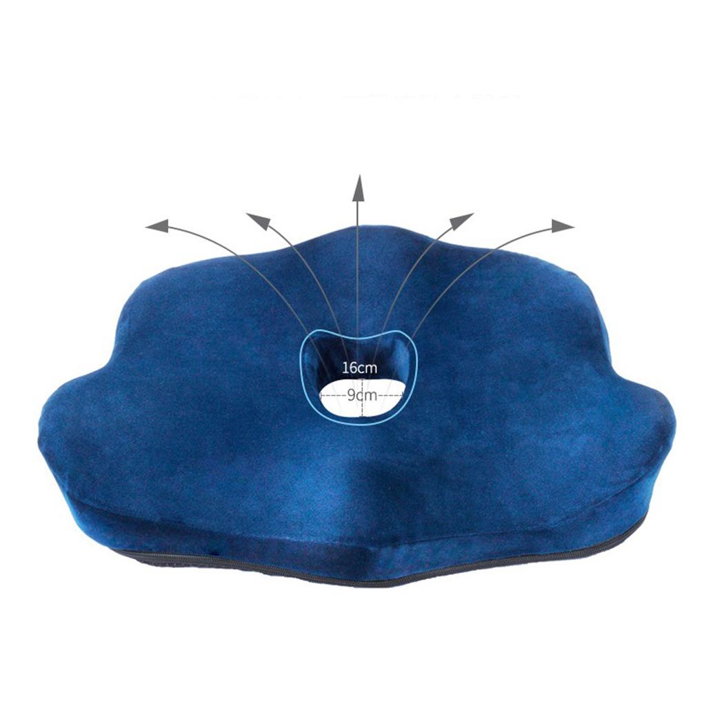 Memory Foam Seat Cushion Detachable Breathable for Office Chairs Lake Blue