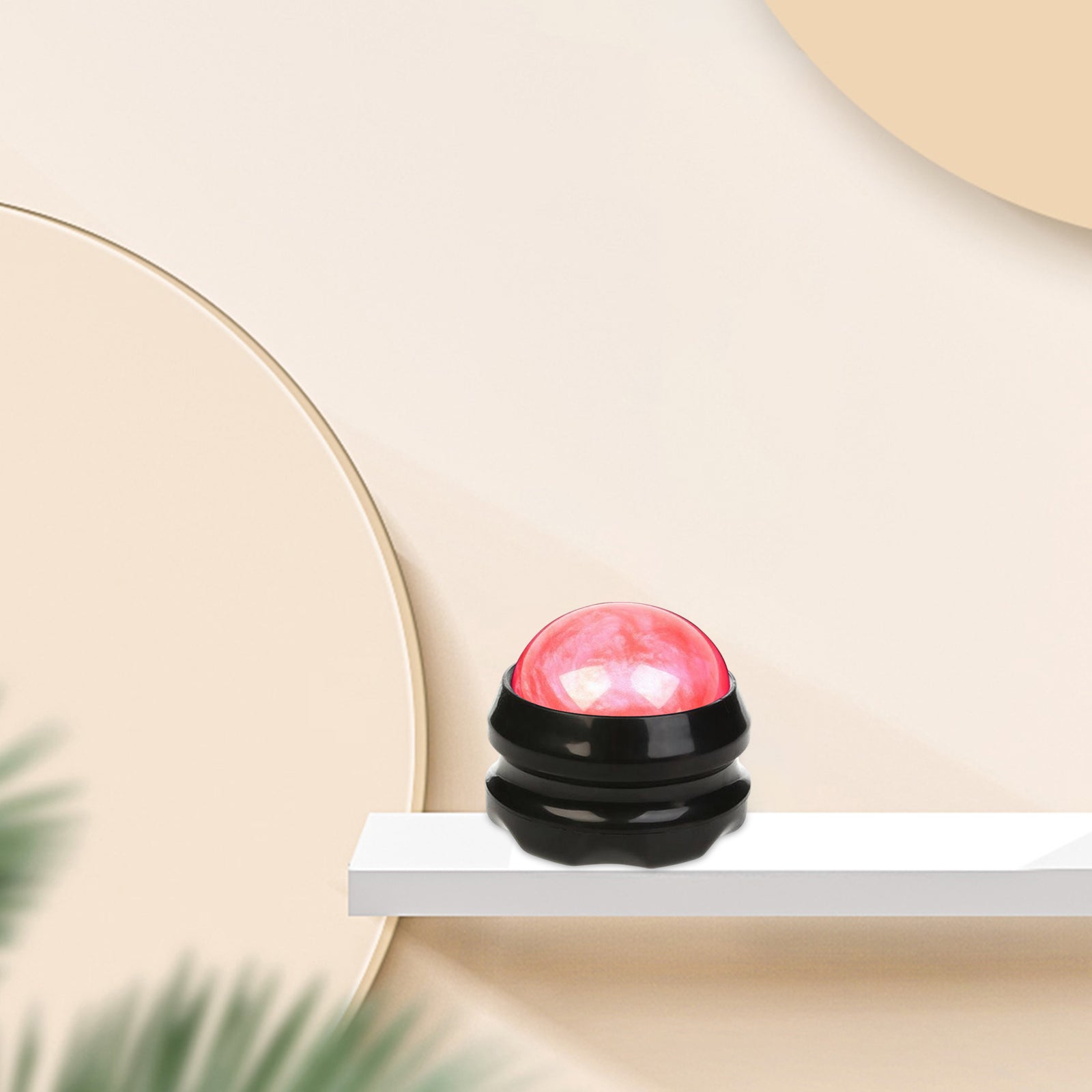PP Manual Massage Roller Ball for Pain Relieving Relaxation Back Body Pink