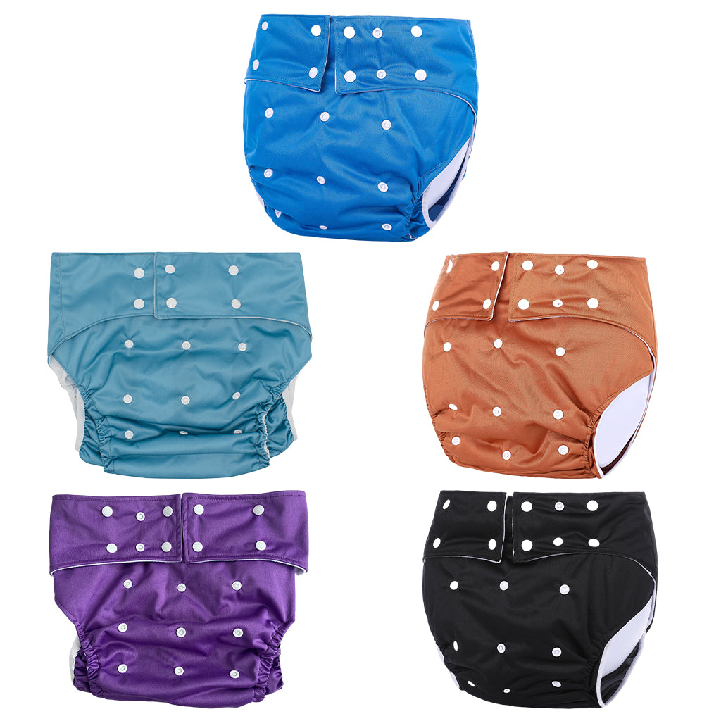 Adult Diaper Washable Incontinence for Old People Odor Free Waist Large Size Blue