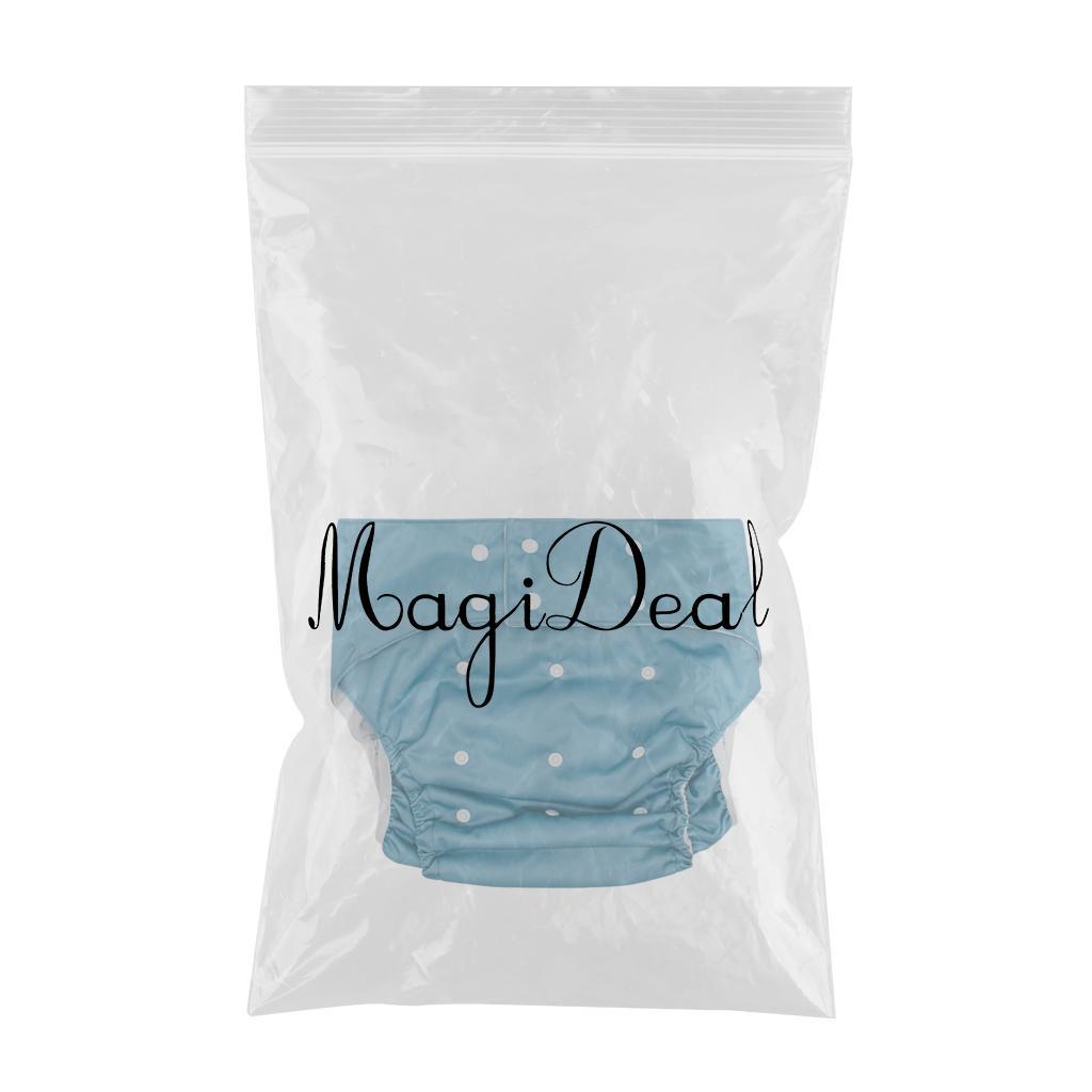 Adult Diaper Washable Incontinence for Old People Odor Free Waist Large Size Light Blue