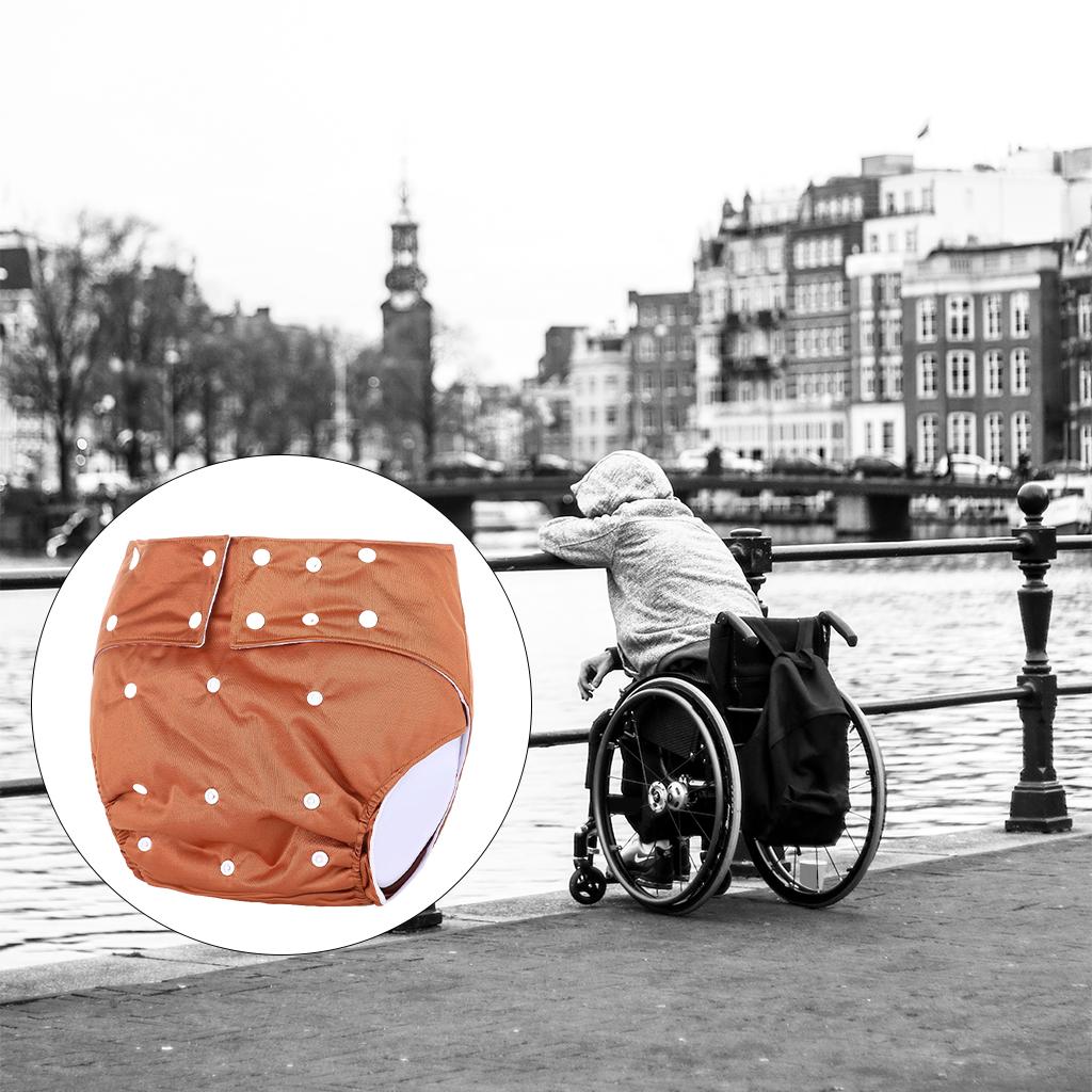Adult Diaper Washable Incontinence for Old People Odor Free Waist Large Size Brown