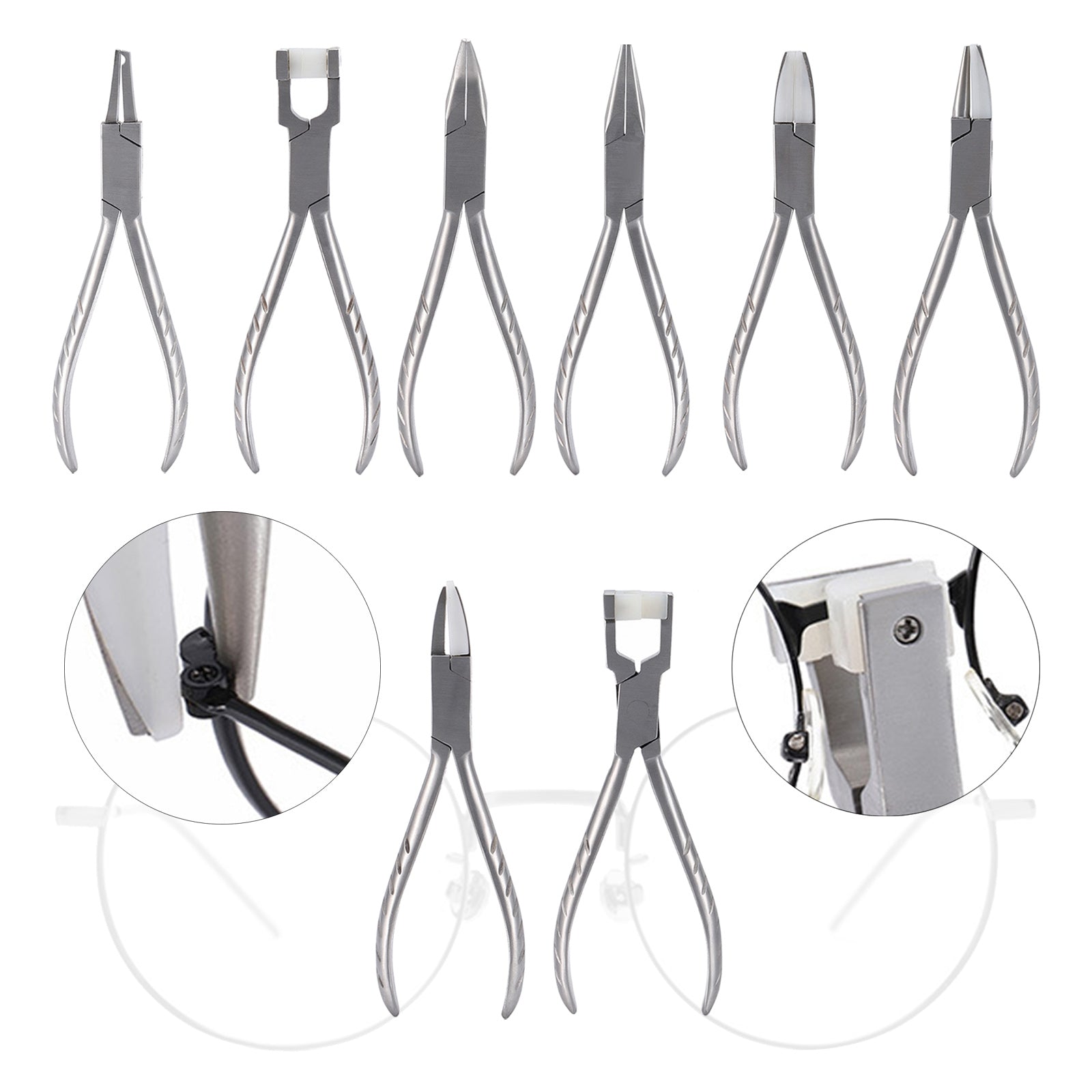 Eyeglasses Frame Pliers Multi-Purpose for Optician Glasses Bridge Pad YG1001