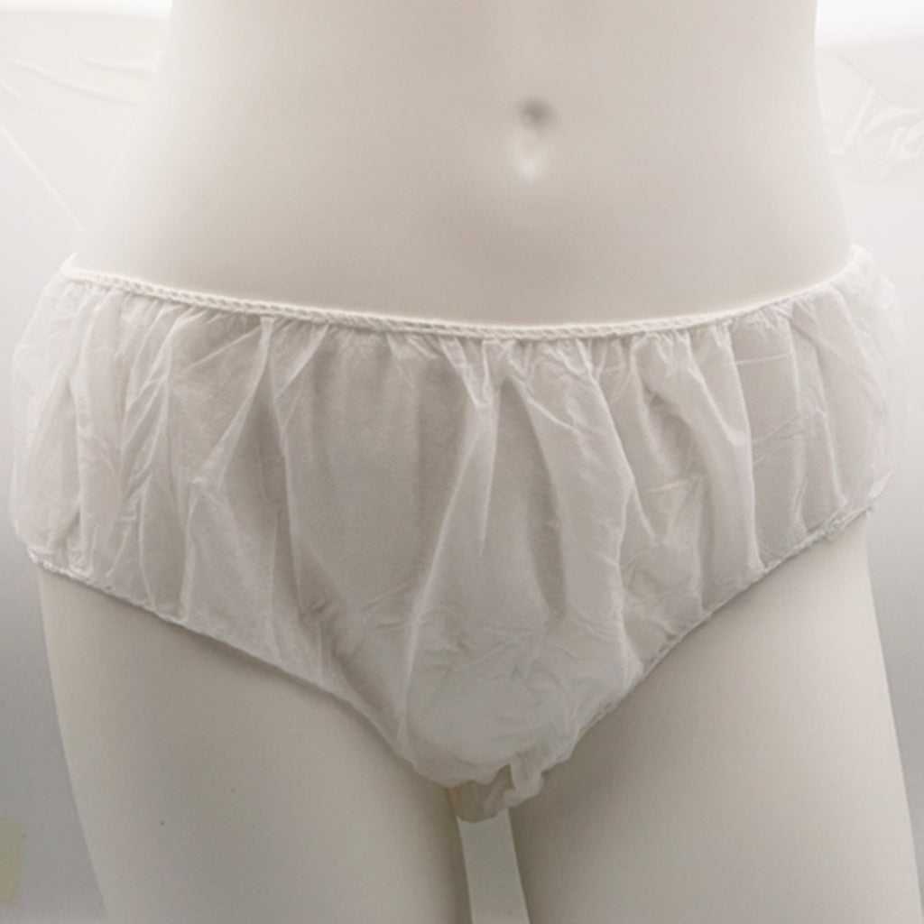 50x Disposable Panties with Elastic Waistband Soft for SPA Travel Black
