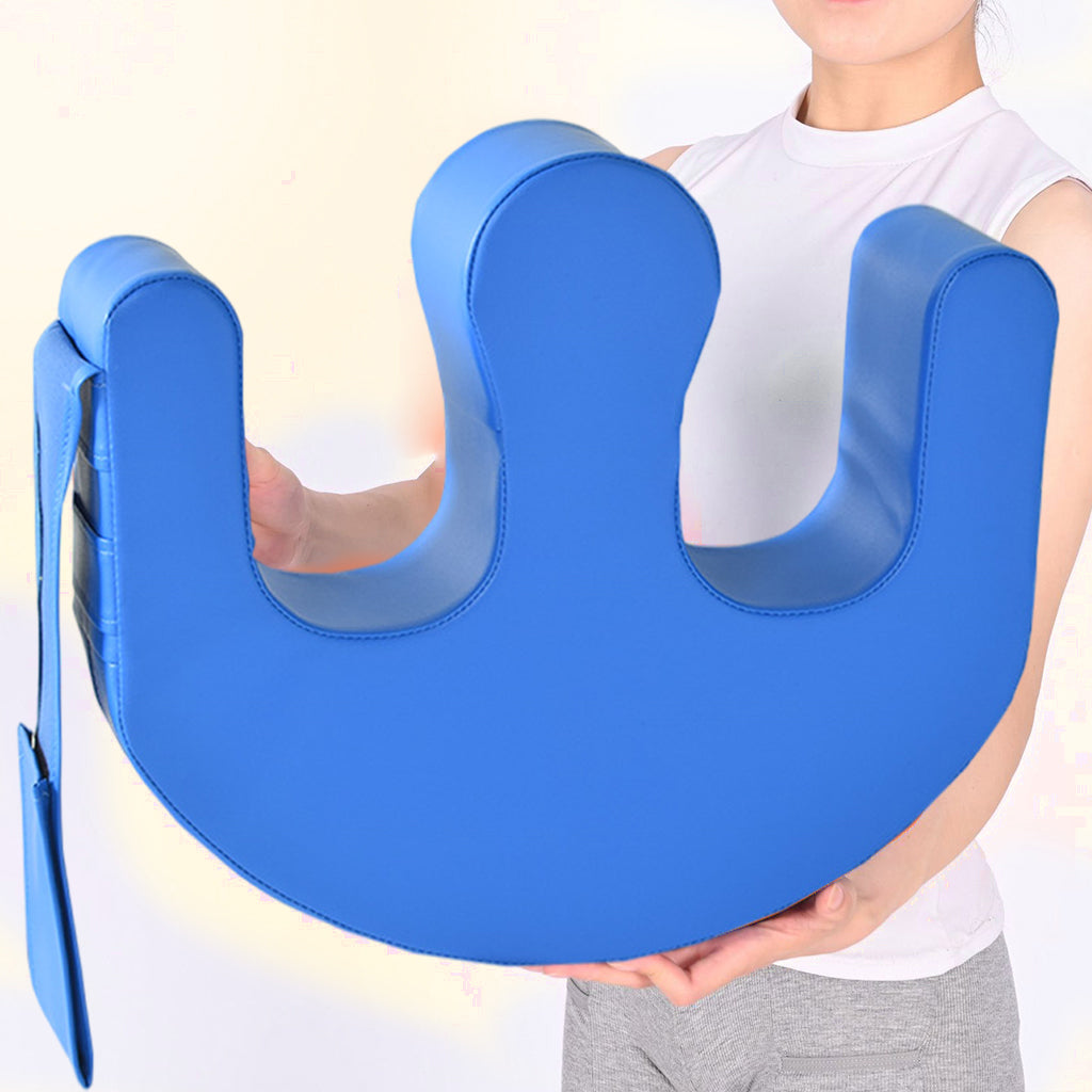 Elderly Turnover Device U Pillow Lying in Bed Assistant Blue with Strap