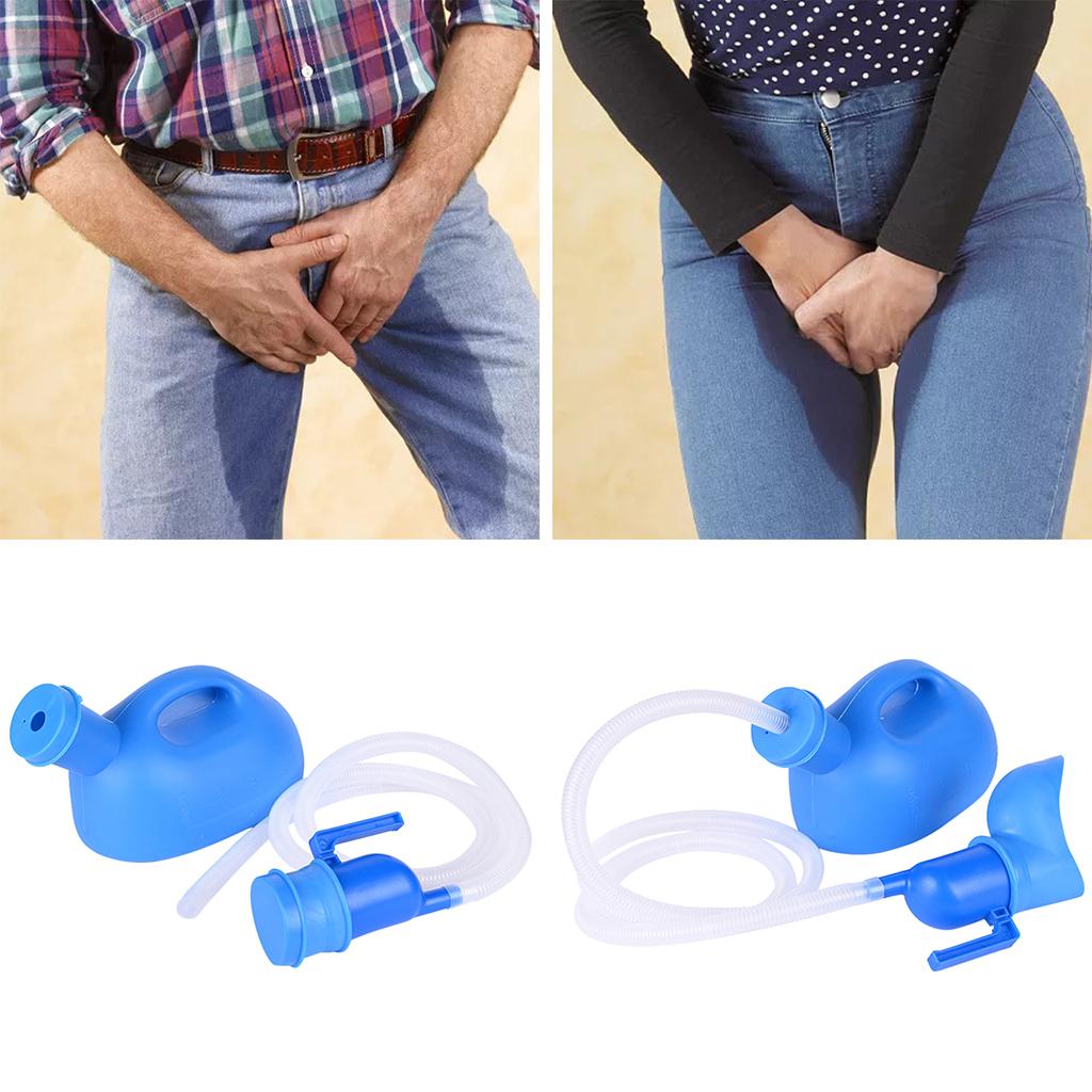 2000ml Urinal Bottle with 1.6M Tube Emergency Funnel for Wheelchair men
